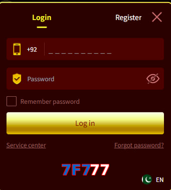 7F777 login preview